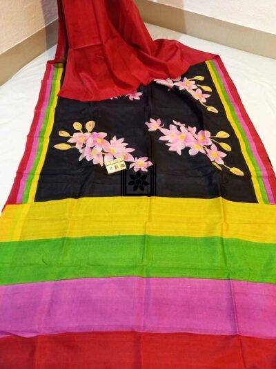 Hand Paint Pure Silk Sari