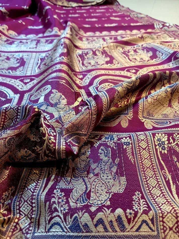 Baluchari Bishnupuri Pure Silk Sari