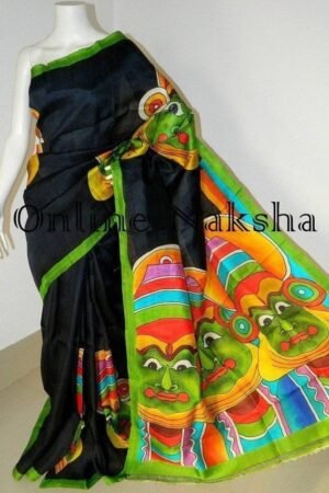 Bishnupuri Silk Kathakali Paint Sari