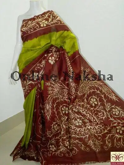 hand batik silk sarees