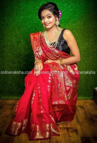 Red Bridal Sournchari Saree Online