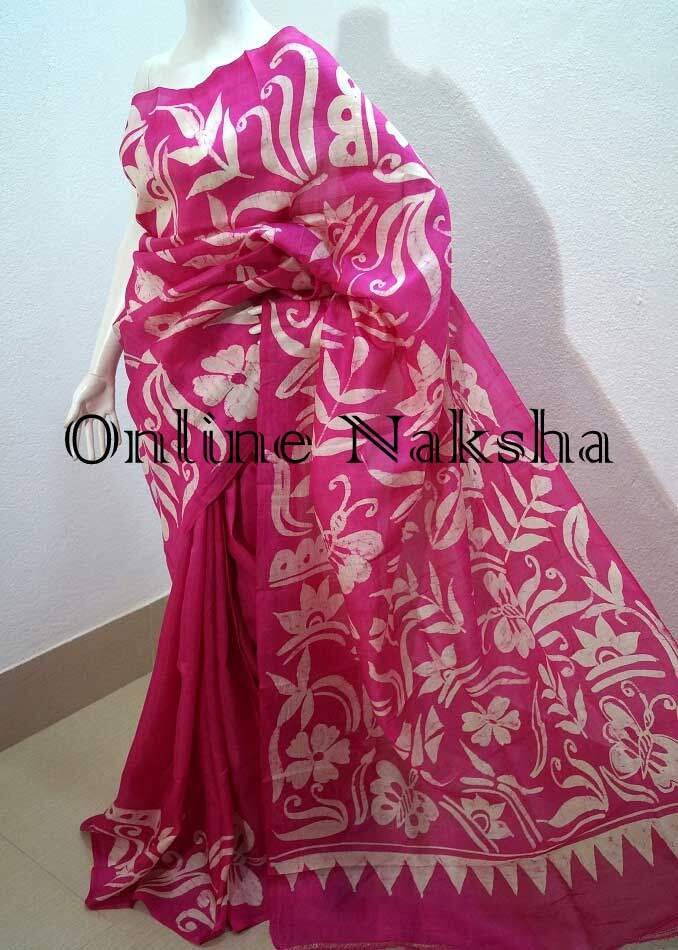 Handloom Batik Silk Saree Online 4045