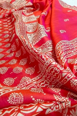 Block Printed Sonamukhi Bishnupur Silk Sarees