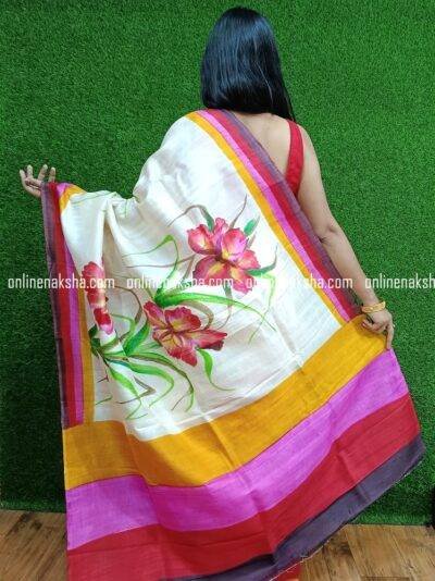 Hand Paint Handloom Silk Sari Online
