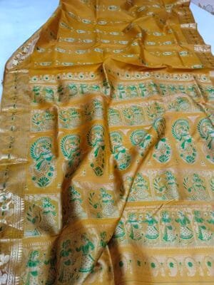 Swarnachari Silk Saree In Yellow Online 4414