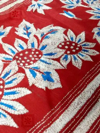 Kantha Stitch Saree