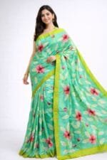 Sonamukhi Silk Acid Painted Saree