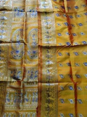 Swarnachari Silk Saree In Yellow Online 4414