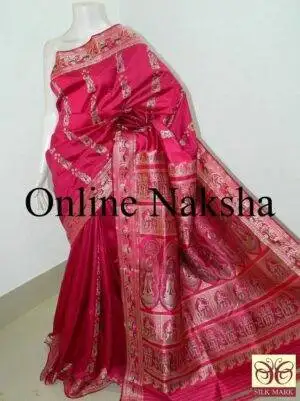 Baluchari Saree In Pink Pure Silk