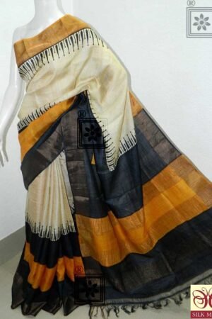 Zari Tussar Silk Printed Saree