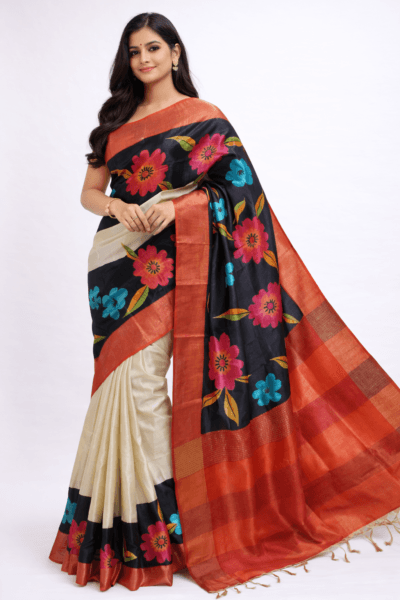 Zari Tussar Silk Sarees