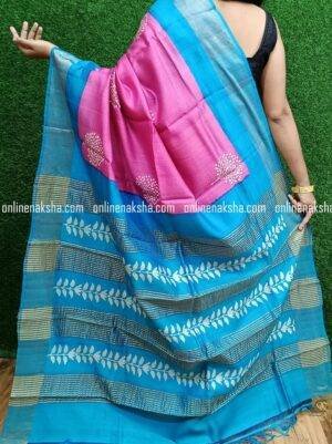 Printed Tussar Silk Sarees