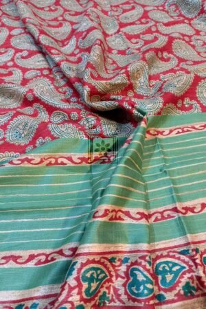 Printed Ghicha Tassar Saree