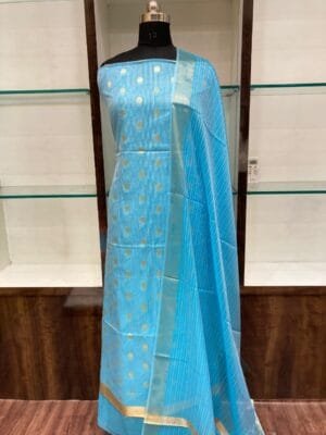 Banarasi Cotton Zari Woven Suit Piece