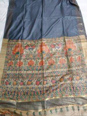 Ghicha Silk Madhubani Saree