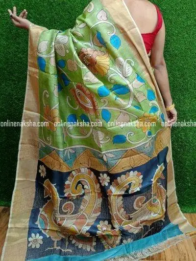 Tussar kalamkari Saree Online