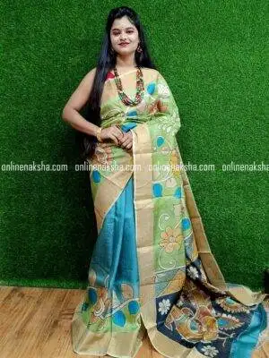Tussar kalamkari Saree Online