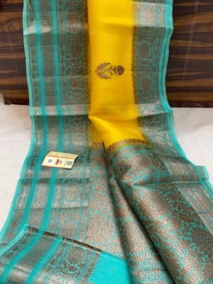 Banarasi Handloom Kora Silk Saree