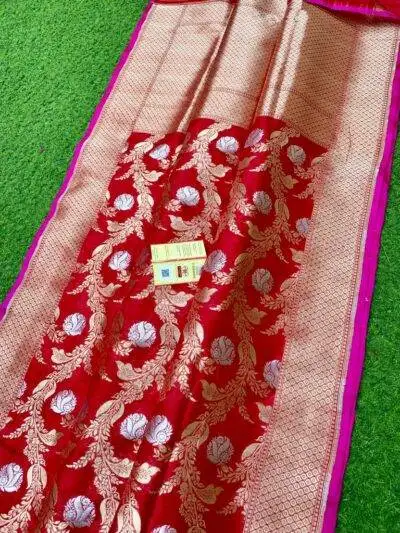 Red Banarasi Silk Wedding Saree