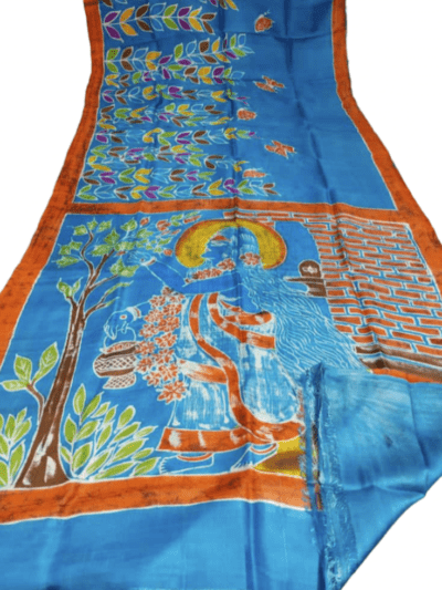 Handcrafted Pure Silk Batik Saree