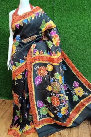 Handpaint Batik Pure Silk Saree