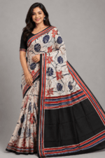 Hand Batik Silk Saree