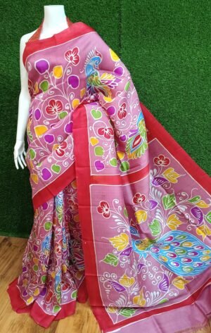 Bishnupuri Batik Silk Saree