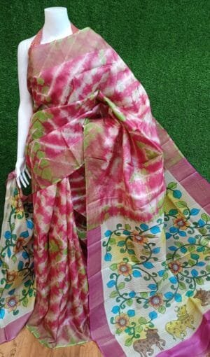 Tussar Silk Shibori Saree