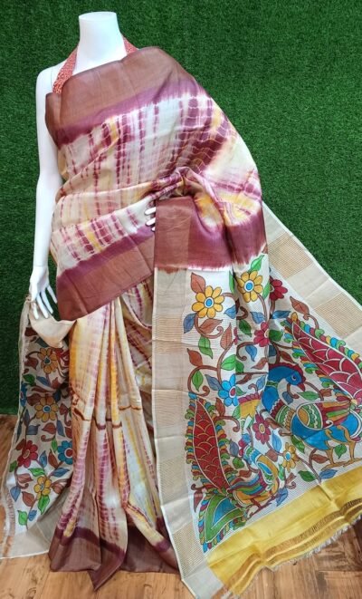 Elegant Zari Border Pure Tussar Silk Saree