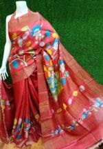 Kalamkari Tussar Silk Saree 2025