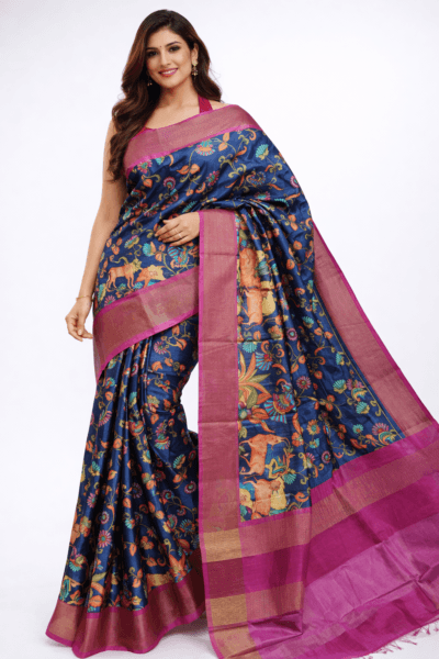 Tussar Digital Print Saree Online