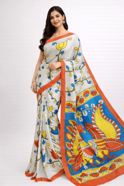 Hand-Painted Kalamkari Saree