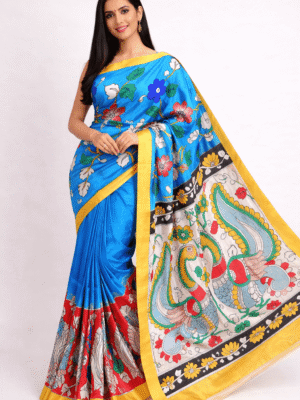 HandPainted Kalamkari Silk Saree