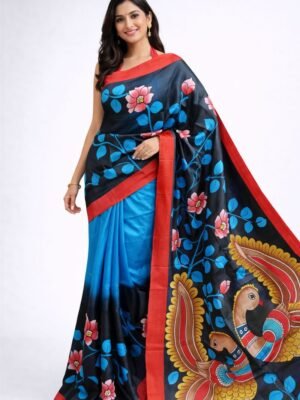 Handwoven Bishnupuri Silk Saree