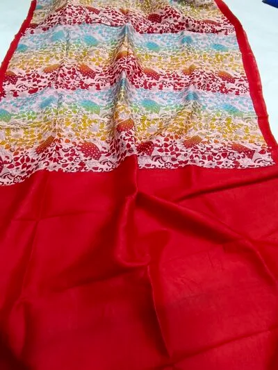 Pure Soft Silk Saree with Kalamkari Prints