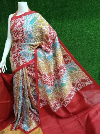 Pure Soft Silk Saree with Kalamkari Prints