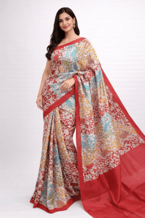 Pure Soft Silk Saree with Kalamkari Prints