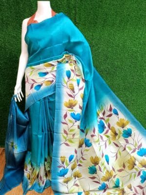 Floral Pattu Saree