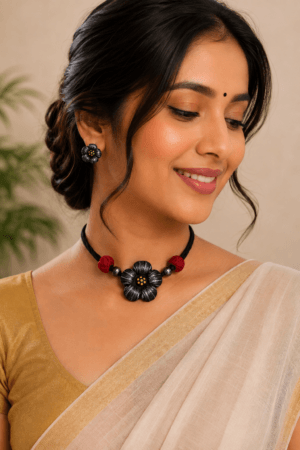 Handmade Floral Terracotta Choker