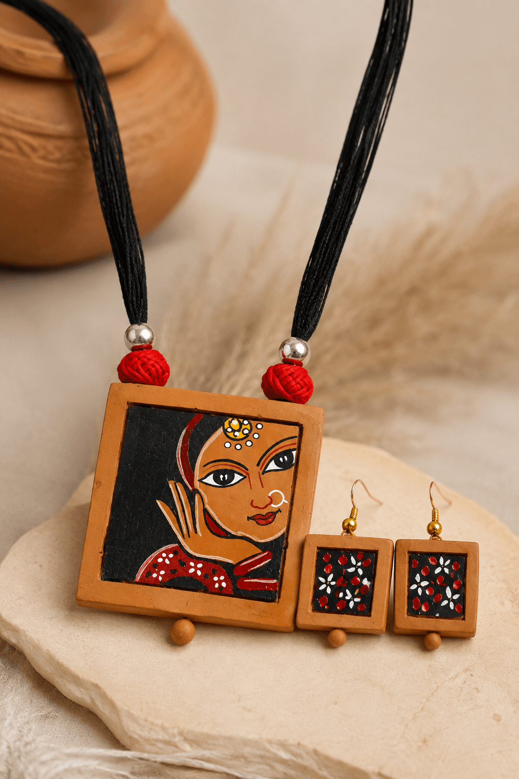 Exclusive Hand Painted Terracotta Jewellery