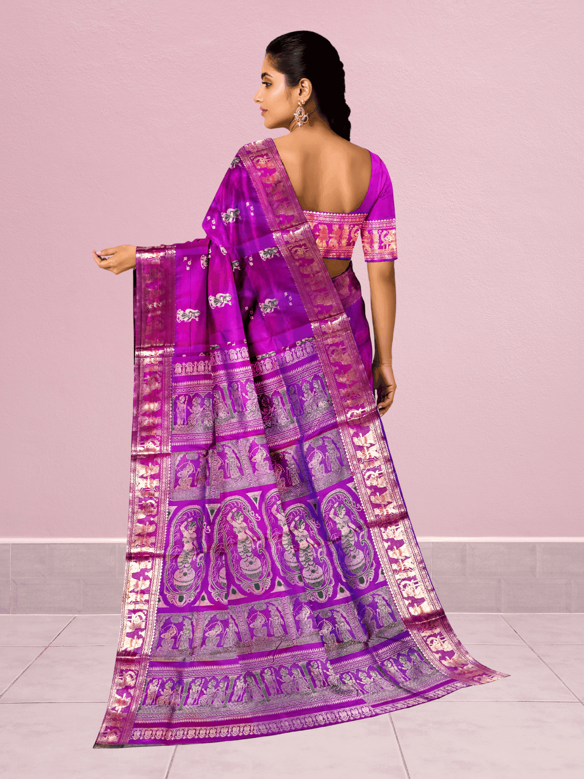 Bishnupuri Bridal Swarnachari Saree Online