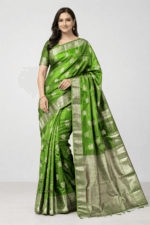 Rose Swarnachari full draped saree front view