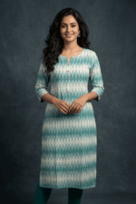 Pure Handloom Ikkat Cotton Kurti for Women | Ethnic Daily Wear Kurta