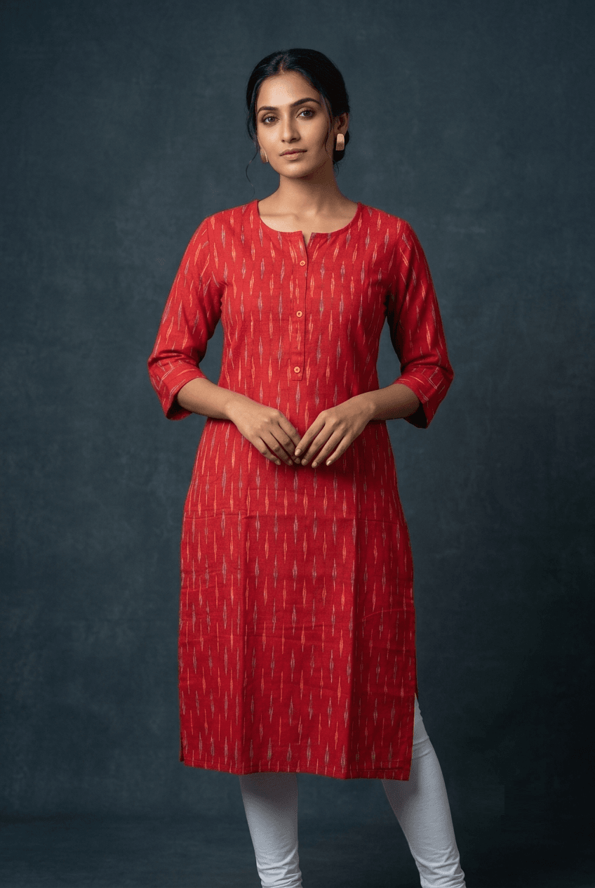 Pure Ikkath Cotton Kurti