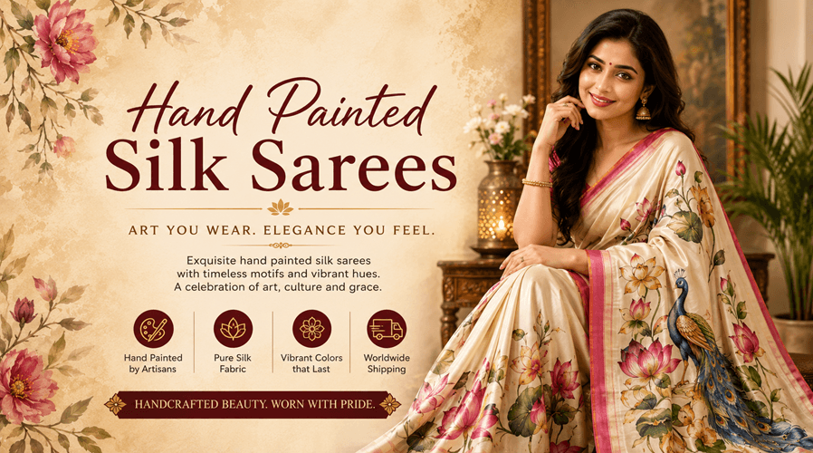 Hand Painted Silk Sarees