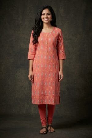 Traditional Ikkat Cotton Kurti
